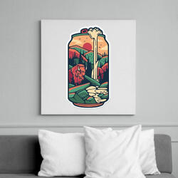 printfashion Can-wood - Vászonkép - Fehér (6637524)