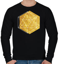 printfashion Hexagonal 2 - Férfi pulóver - Fekete (345051)