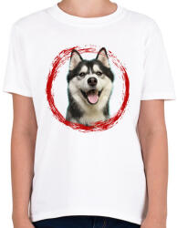 printfashion husky kutyus - férfi - Gyerek póló - Fehér (15319123)