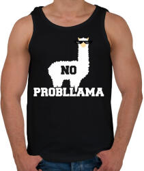 printfashion No probLama - Férfi atléta - Fekete (2017523)