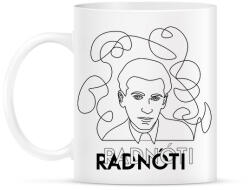 printfashion Radnóti - Vonalas arckép - Bögre - Fehér (6615388)