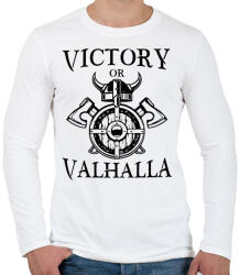 printfashion Victory or Valhalla - Férfi hosszú ujjú póló - Fehér (15514957)
