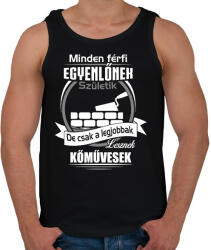 printfashion Legjobbak lesznek kőművesek - Férfi atléta - Fekete (1972871)