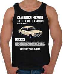 printfashion Lada 2105 - Férfi atléta - Fekete (14790661)