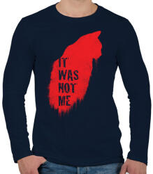printfashion Nem én voltam - Férfi hosszú ujjú póló - Sötétkék (118894)