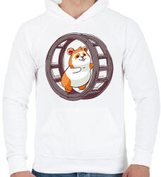 printfashion Hörcsög - Férfi kapucnis pulóver - Fehér (14508447)