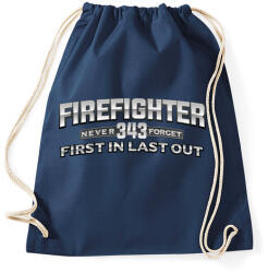 printfashion First in Last out never forget 343 - Sportzsák, Tornazsák - Sötétkék (445090)