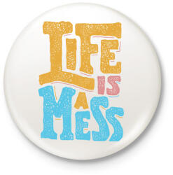 printfashion Káosz - Kitűző, hűtőmágnes - Fehér (3073810)