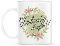 printfashion Feleség leszek (virágkoszorú) - Bögre - Fehér (6317607)
