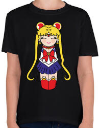 printfashion Sailor Moon - Gyerek póló - Fekete (2277672)