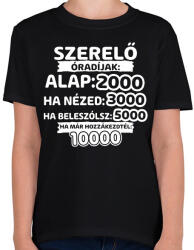 printfashion Szerelő óradíjak - Gyerek póló - Fekete (9400006)