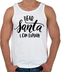 printfashion Dear Santa - Férfi atléta - Fehér (1102702)