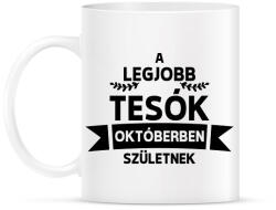 printfashion A legjobb tesók októberben születnek - Bögre - Fehér (14587435)