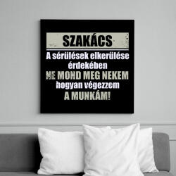 printfashion Szakács - Vászonkép - Fekete (6648061)