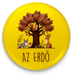 printfashion Az erdő - Kitűző, hűtőmágnes - Sárga (16641366)