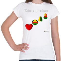 printfashion Kártya játékos minta #3 - Női póló - Fehér (8857559)