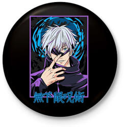 printfashion Jujutsu Kaisen Gojo - Kitűző, hűtőmágnes - Fekete (16440789)