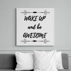 printfashion Ébredj fel és légy király - Vászonkép - Fehér (6625884)