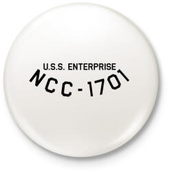 printfashion USS Enterprisee NCC - Kitűző, hűtőmágnes - Fehér (3083860)
