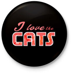printfashion i love the cats - Kitűző, hűtőmágnes - Fekete (13539946)