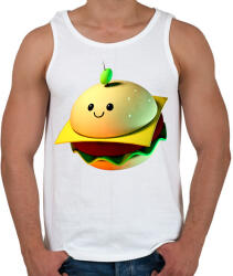 printfashion Cuki burger - Férfi atléta - Fehér (6100245)