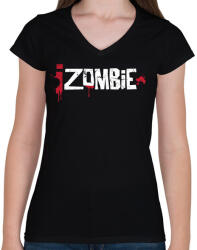 printfashion Izombie - Női V-nyakú póló - Fekete (2865378)