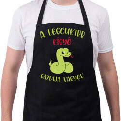 printfashion A legcukibb kígyó gazdija - Kötény - Fekete (7027648)