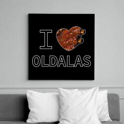 printfashion I love Oldalas - Vászonkép - Fekete (11610931)