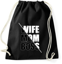 printfashion Feleség, anya, főnök - Sportzsák, Tornazsák - Fekete (2884751)