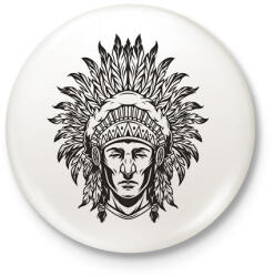 printfashion Indián - Kitűző, hűtőmágnes - Fehér (13765696)