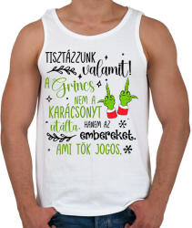 printfashion A Grincs az embereket utálta - Férfi atléta - Fehér (16846100)