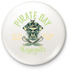 printfashion Kalóz 03 - Kitűző, hűtőmágnes - Fehér (4956667)