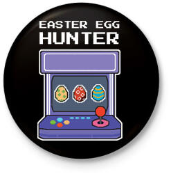 printfashion Easter egg hunter - Kitűző, hűtőmágnes - Fekete (15764972)
