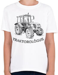 printfashion Traktorológus - Gyerek póló - Fehér (6594334)