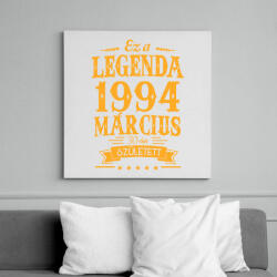printfashion Ez a legenda 1994 március 30-án született - Vászonkép - Fehér (6625300)