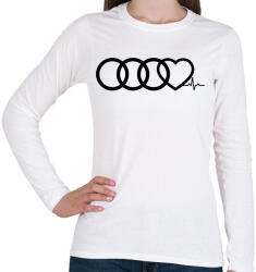 printfashion AUDI Love - Női hosszú ujjú póló - Fehér (380564)