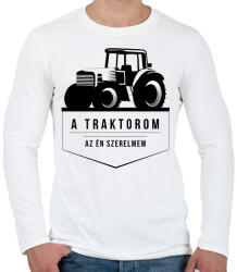 printfashion Traktor love - Férfi hosszú ujjú póló - Fehér (2167562)