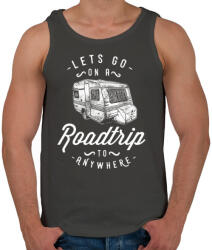 printfashion Menjünk kirándulni - Férfi atléta - Sötétszürke (150457)