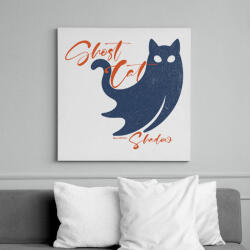 printfashion Ghost Cat Shadow - Vászonkép - Fehér (16856445)