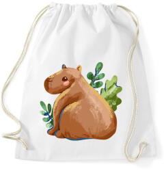 printfashion Capybara popsi - Sportzsák, Tornazsák - Fehér (13648478)