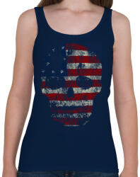 printfashion Amerikai koponya - Női atléta - Sötétkék (34908)