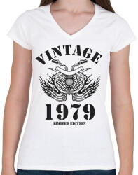 printfashion 1979 - Női V-nyakú póló - Fehér (6217099)