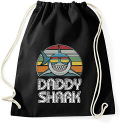 printfashion Daddy shark - Sportzsák, Tornazsák - Fekete (1199263)