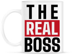 printfashion Családi - The real boss (feleség) - Bögre - Fehér (15048619)
