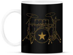 printfashion Dob szett - Bögre - Fekete (5994035)