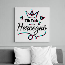 printfashion Tik Tok Hercegnő - Vászonkép - Fehér (6634567)
