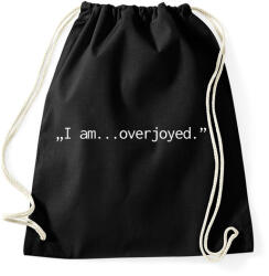 printfashion I am. . . overjoyed. - WHITE - Sportzsák, Tornazsák - Fekete (4169741)