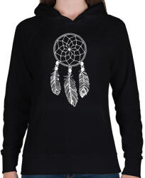 printfashion Dreamcatcher - Női kapucnis pulóver - Fekete (9014170)