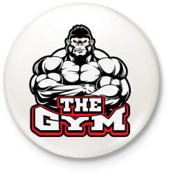 printfashion Gorilla GYM - Kitűző, hűtőmágnes - Fehér (3082178)