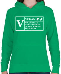 printfashion VEGAN - Női kapucnis pulóver - Zöld (1569550)